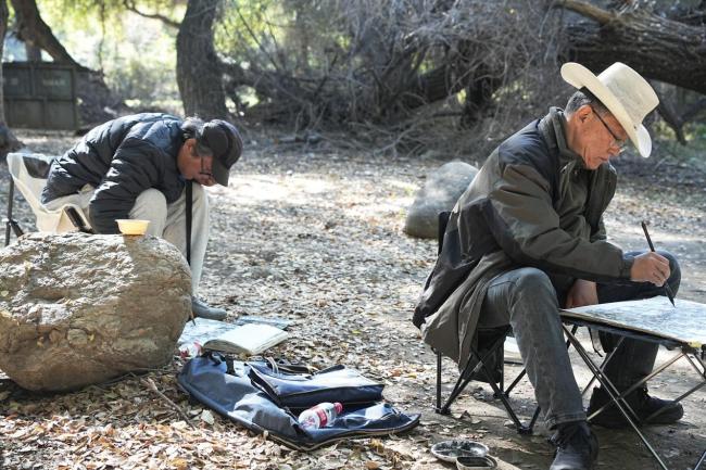 艺术扎根生涯 文字赞扬时期：走遍中国——中国文促会好意思术家写生创作步赴任疆段圆满收官