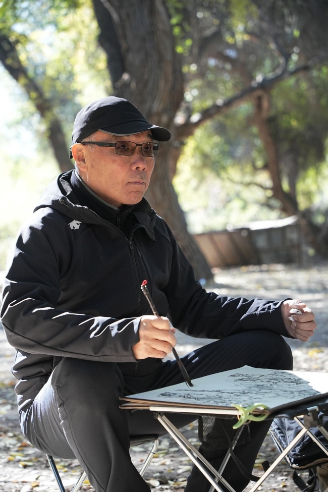 艺术扎根生涯 文字赞扬时期：走遍中国——中国文促会好意思术家写生创作步赴任疆段圆满收官